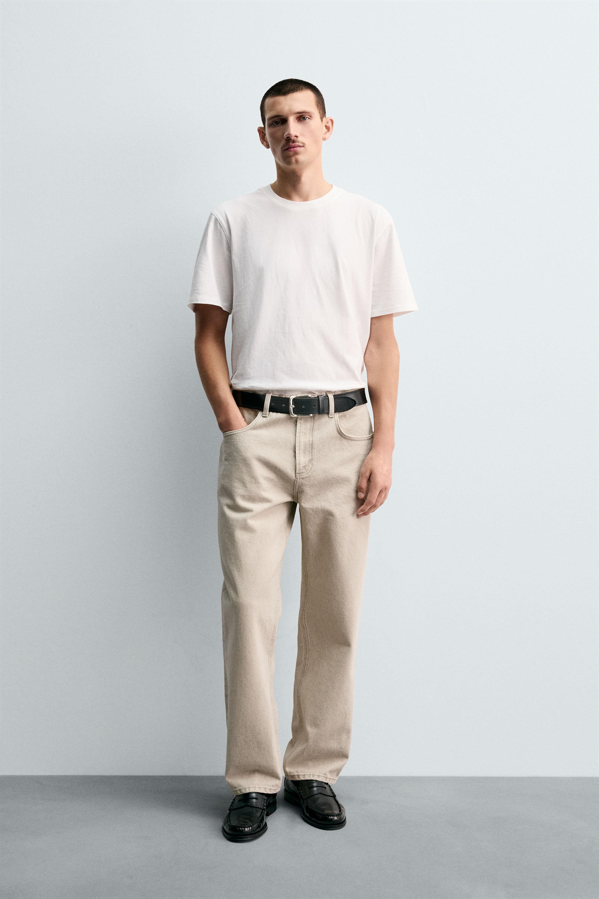 WASHED PRINT STRAIGHT FIT JEANS